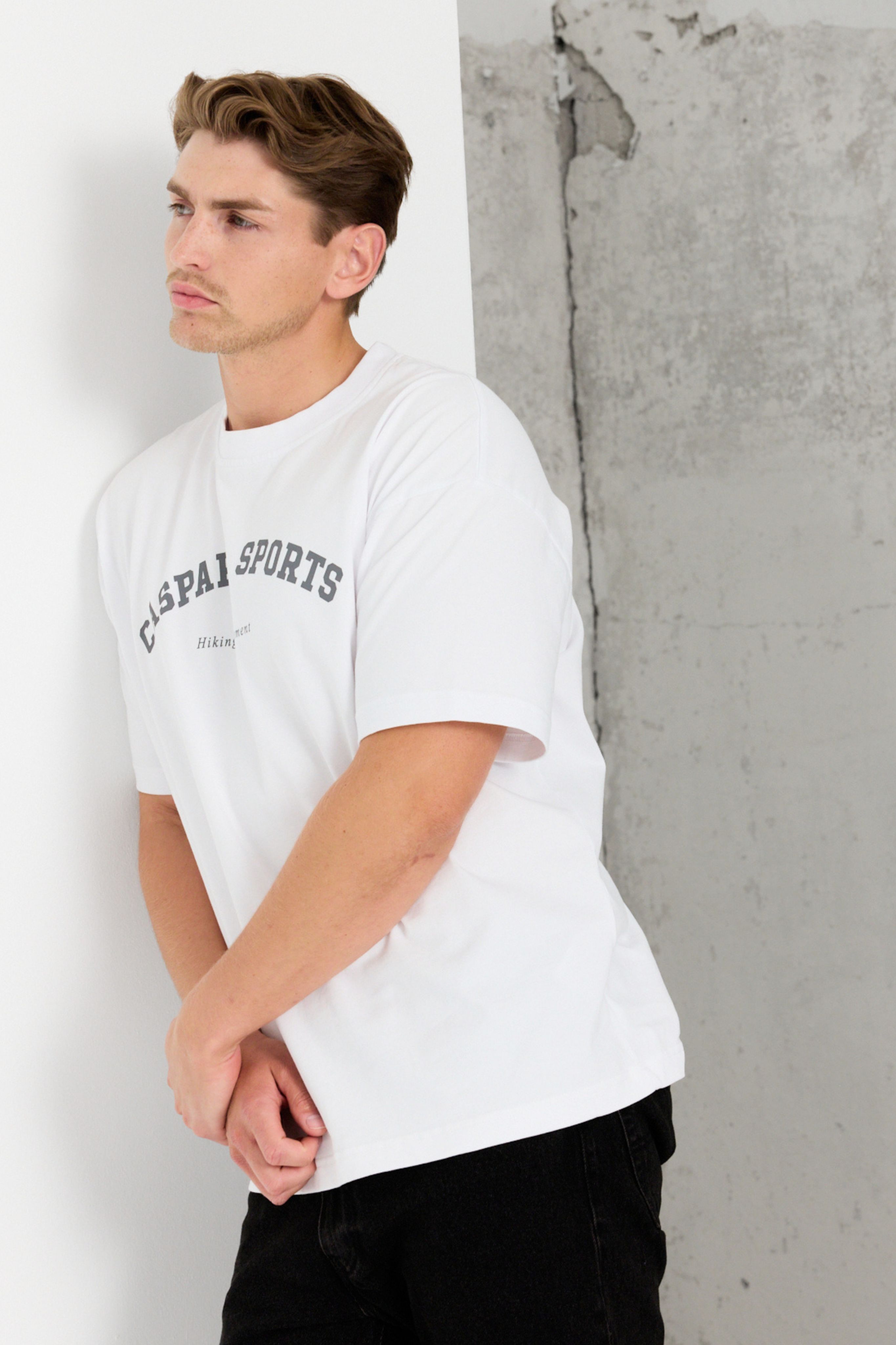 M. CS Tee - White w. anthracite